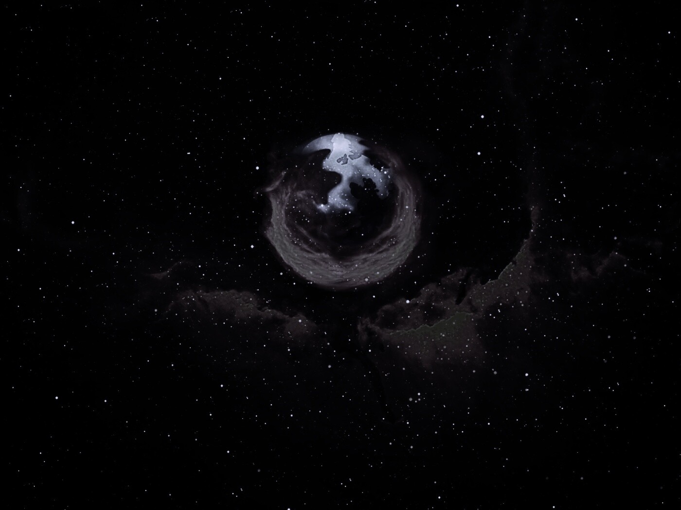 Firefox в космосе обои