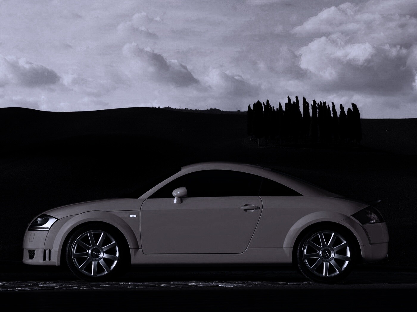 Оранжевый Ауди ТТ обои