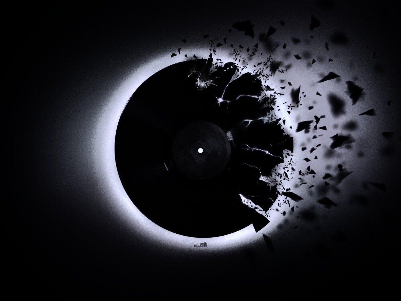 Разрывающийся винил обои