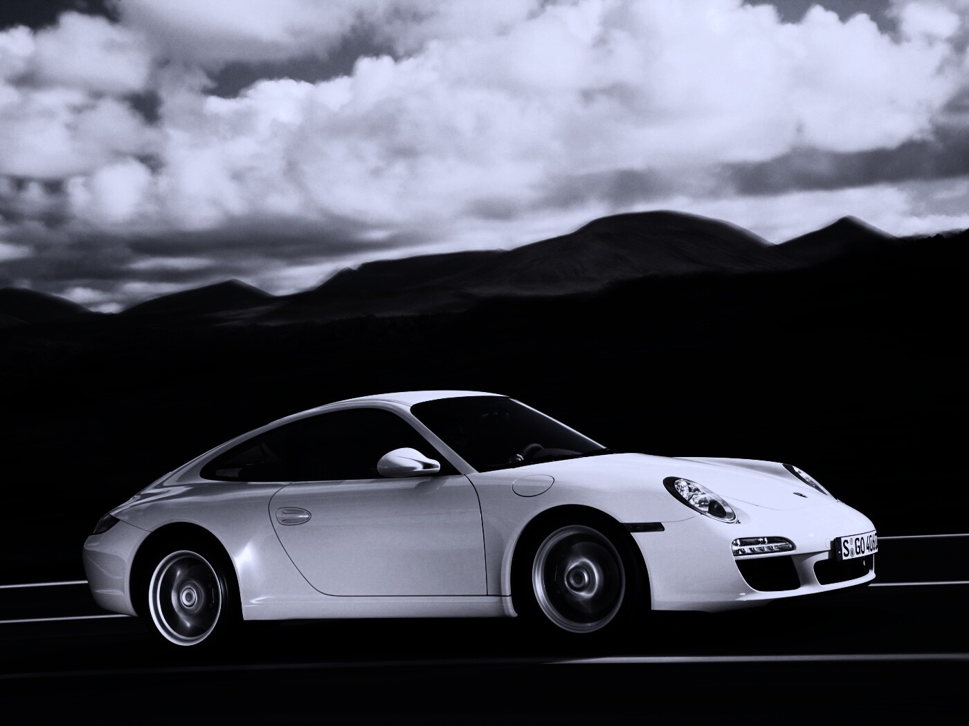 Белый порш обои