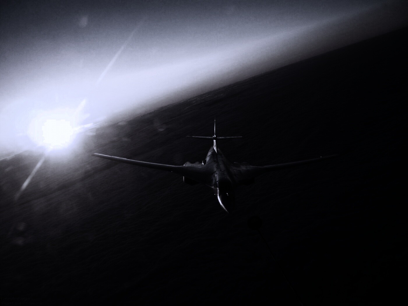 Ту 160 над облаками обои