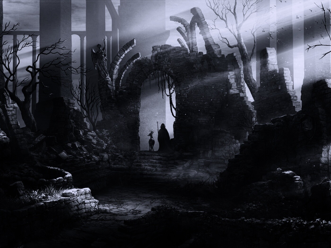 Маг в руинах обои