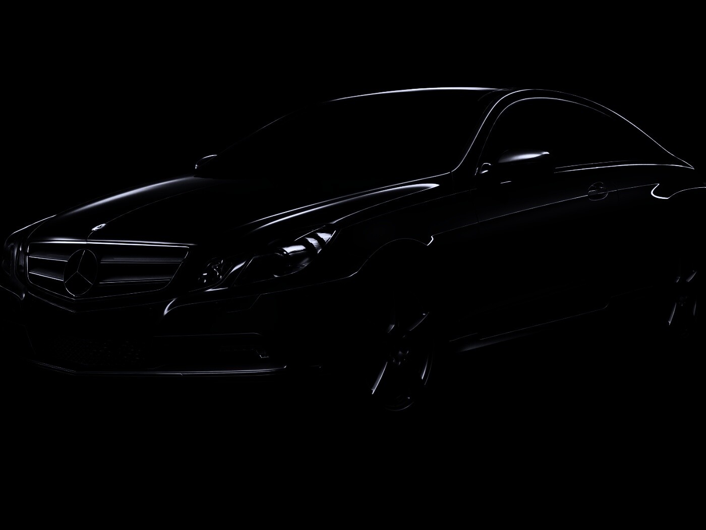 Черный Мерседес обои