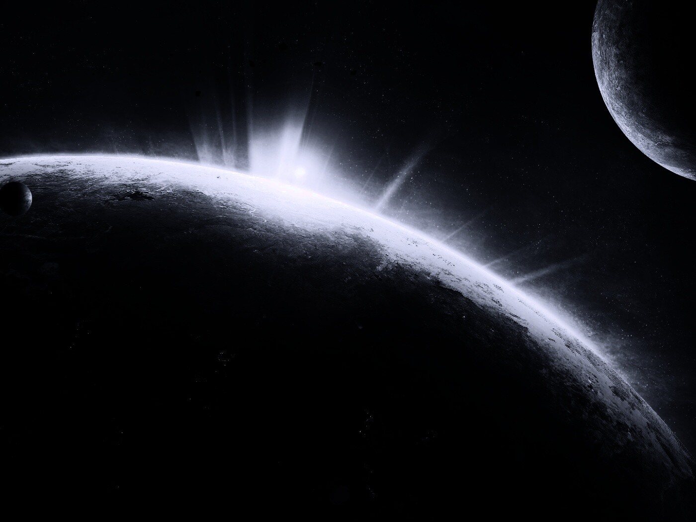 Восход над планетой обои