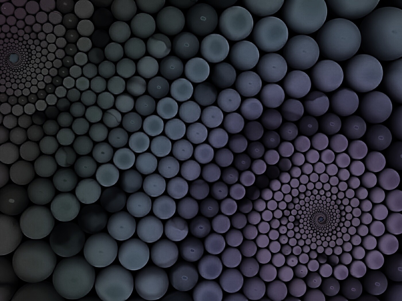 Радужные спирали из шариков обои