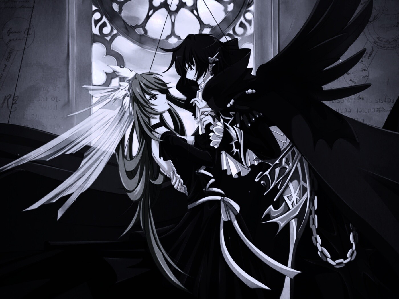 Танец под витражом обои