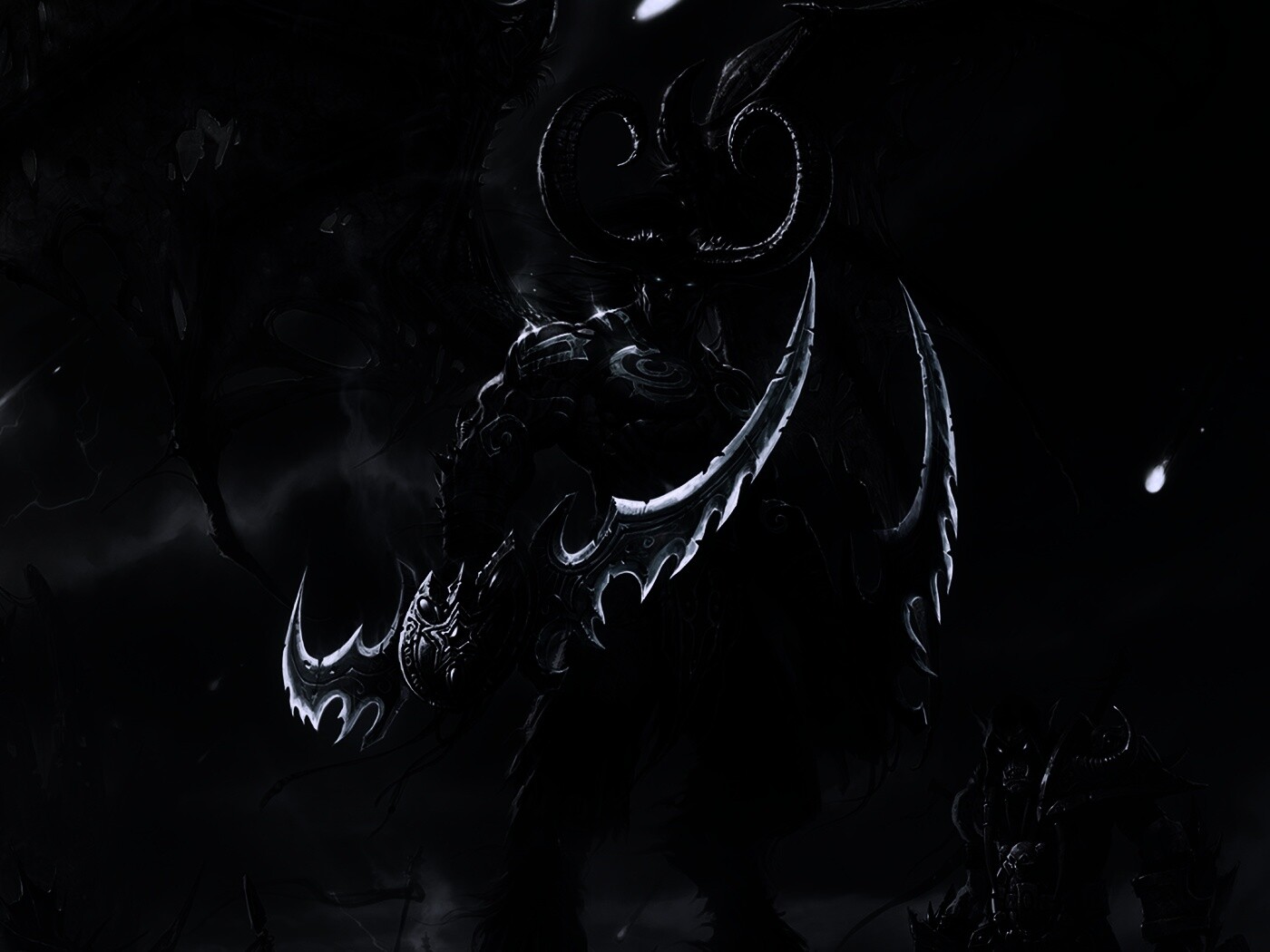 Иллидан с клинками обои