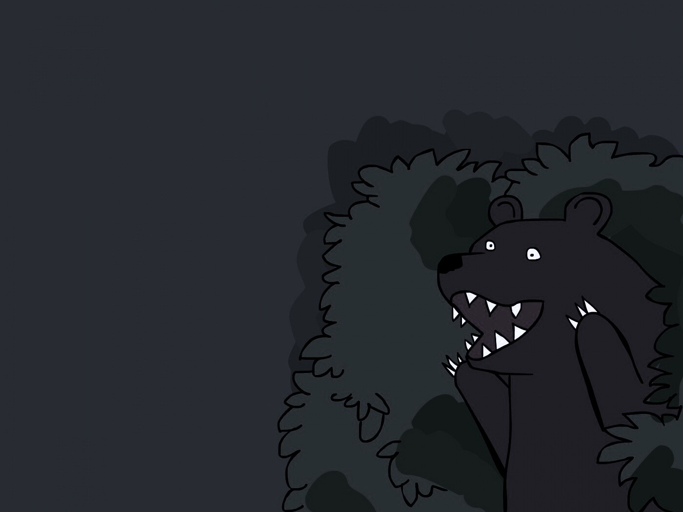 Медведь в кустах обои