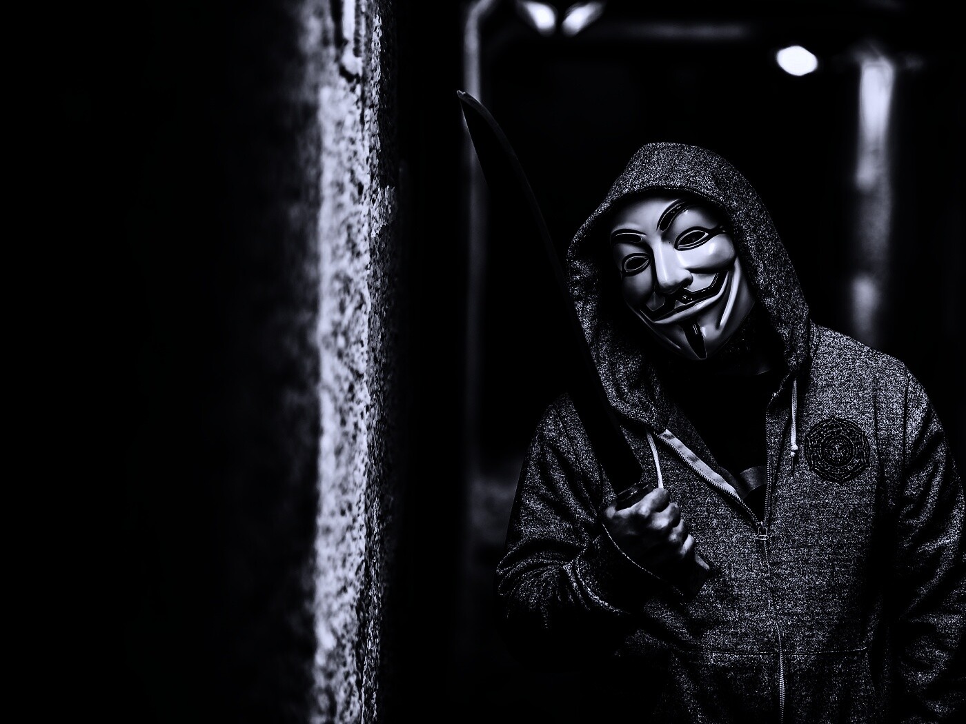 Человек в маске анонимуса обои