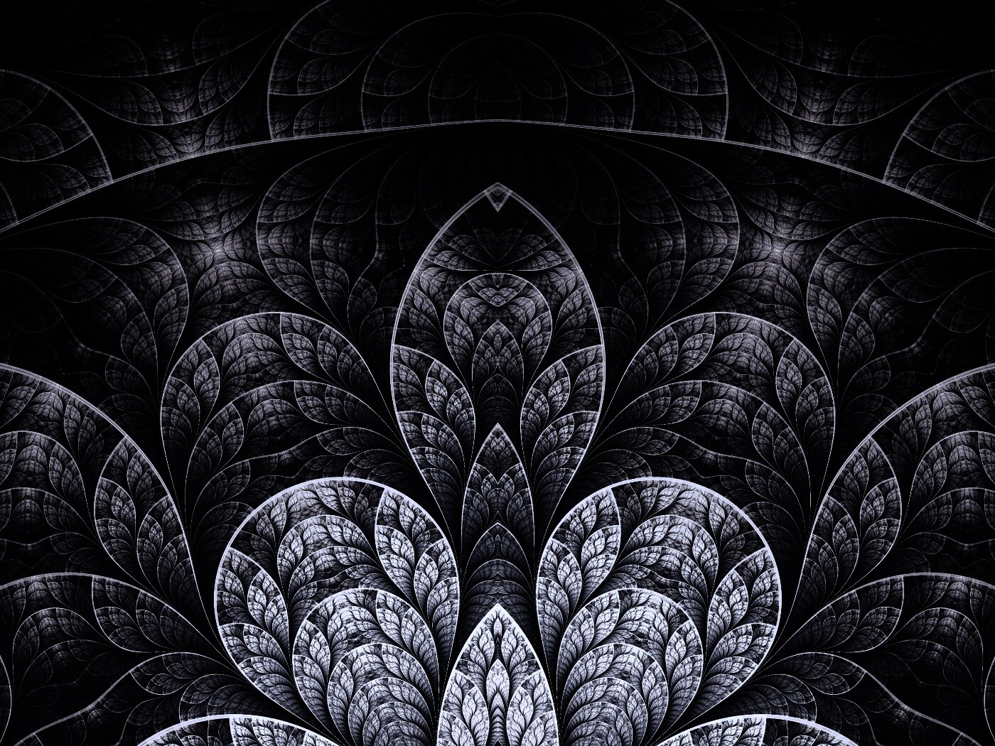 Фрактальные листья обои