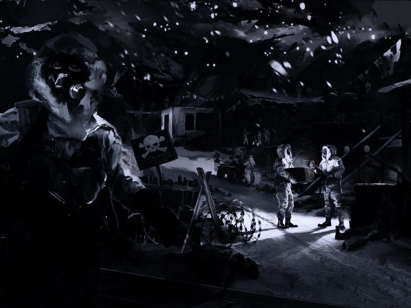 Снежно и опасно обои