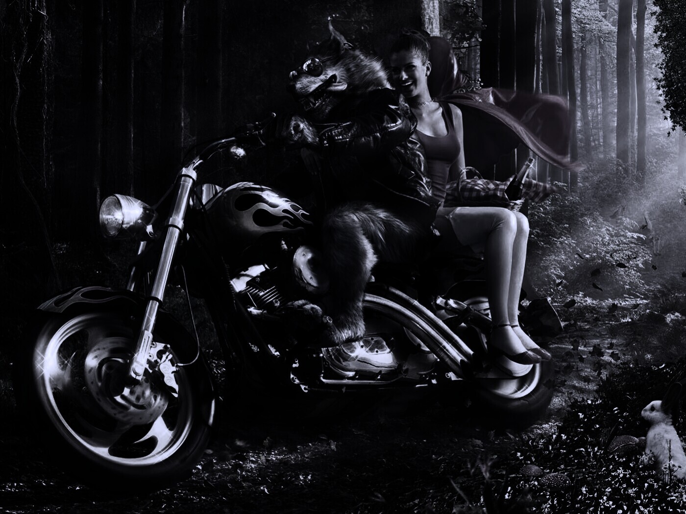 Красная шапочка по новому обои