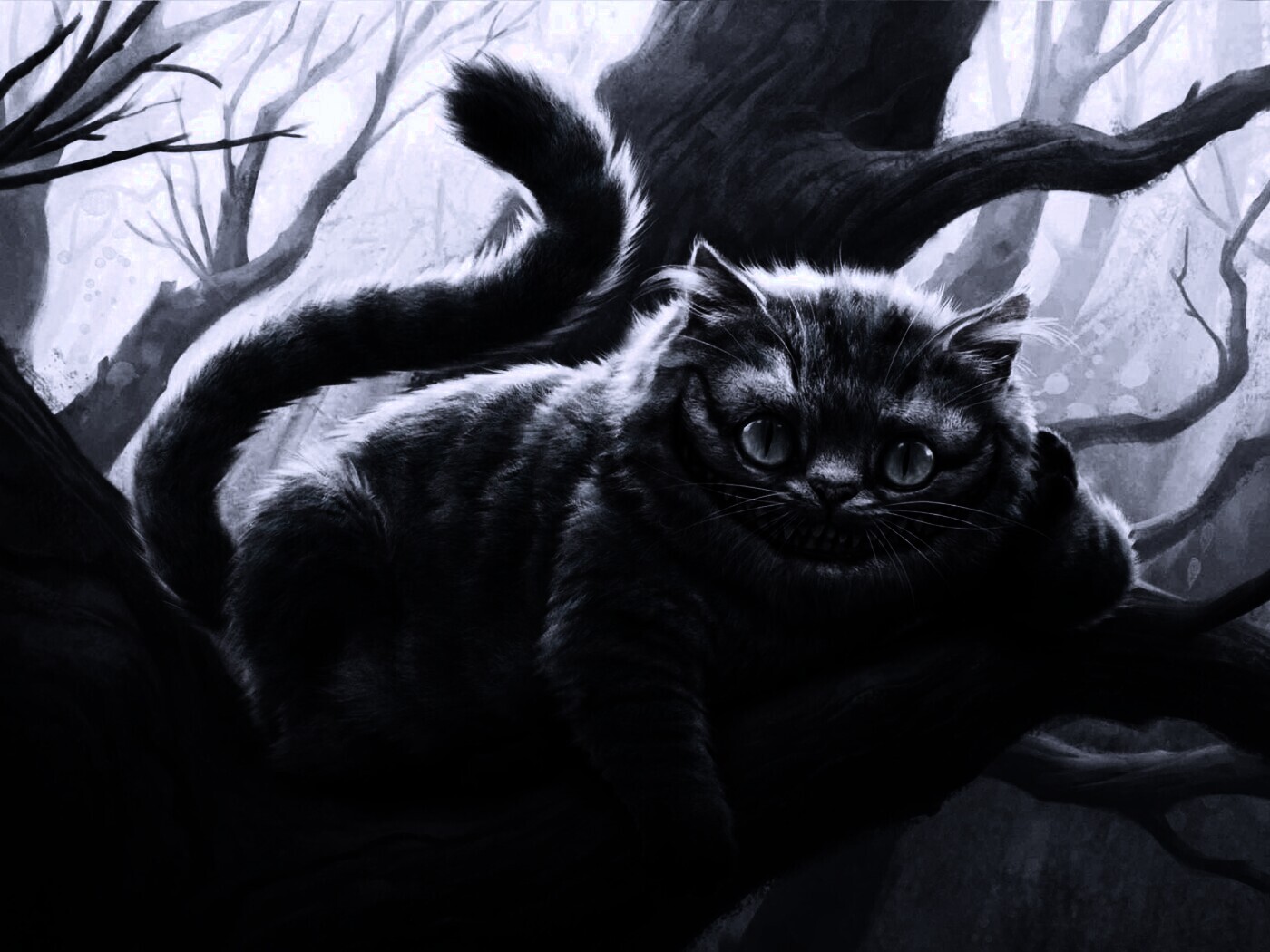 Чеширский кот обои
