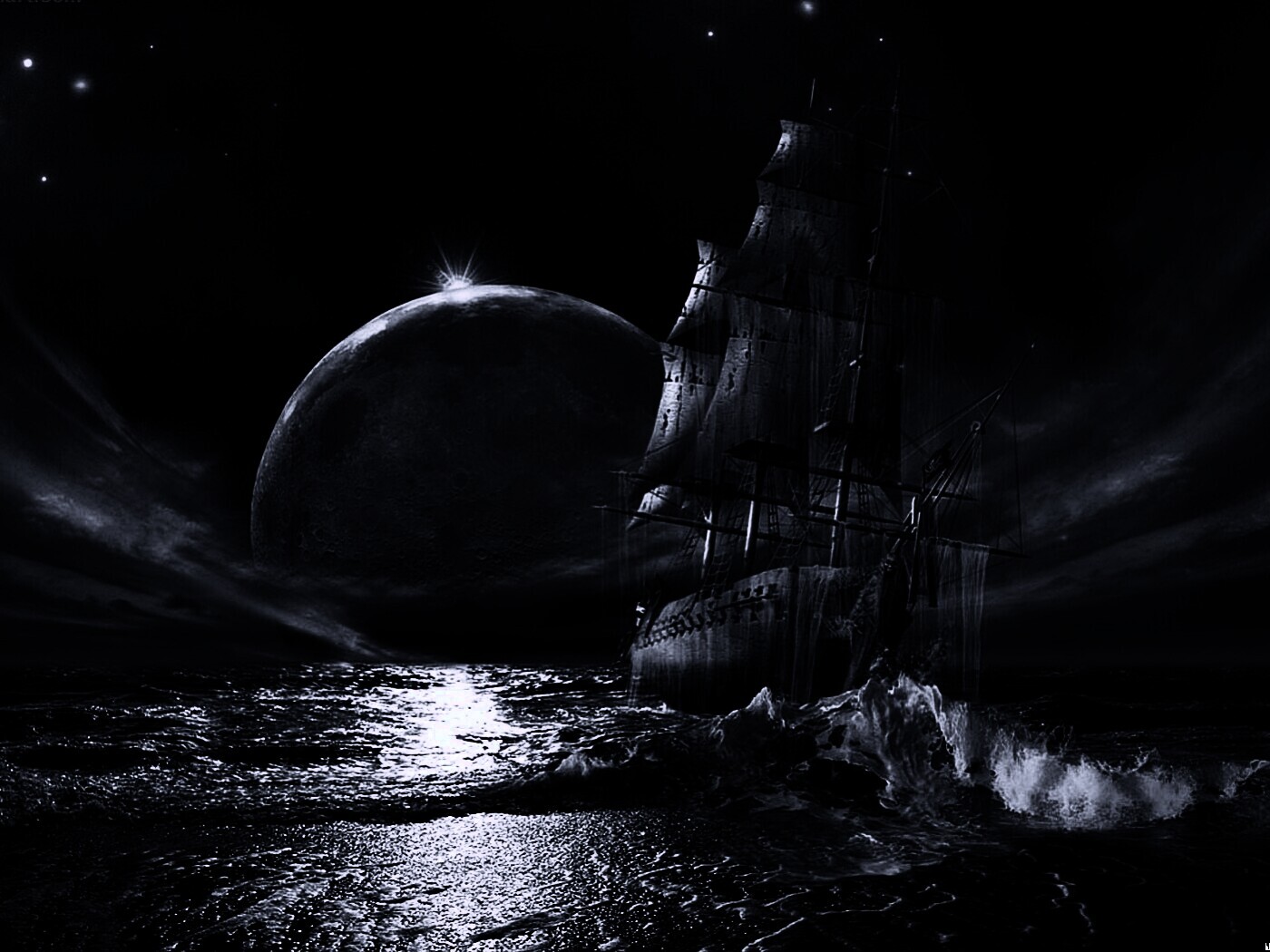 Корабль призрак обои