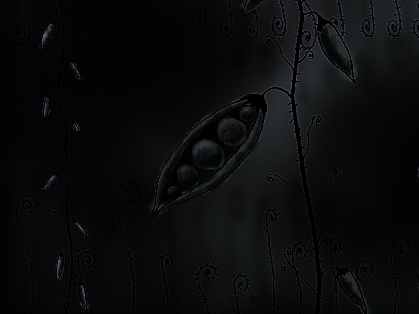 Мультяшная горошина обои