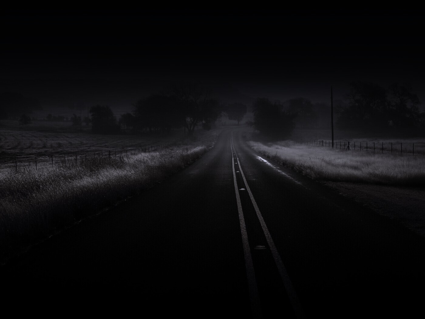 Туманная дорога обои