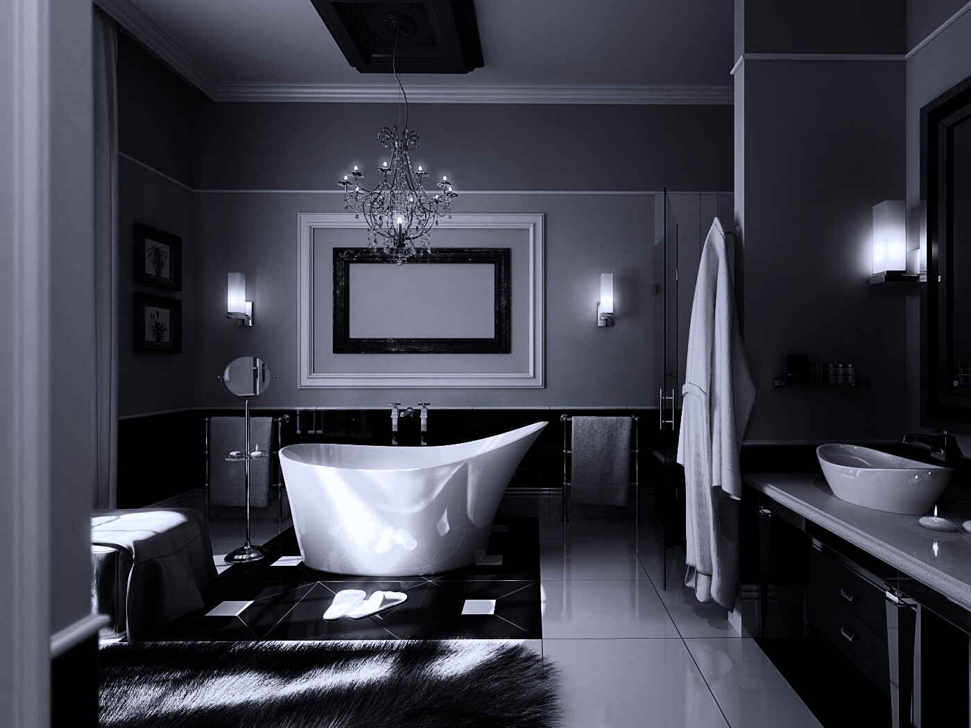 Современная ванна обои