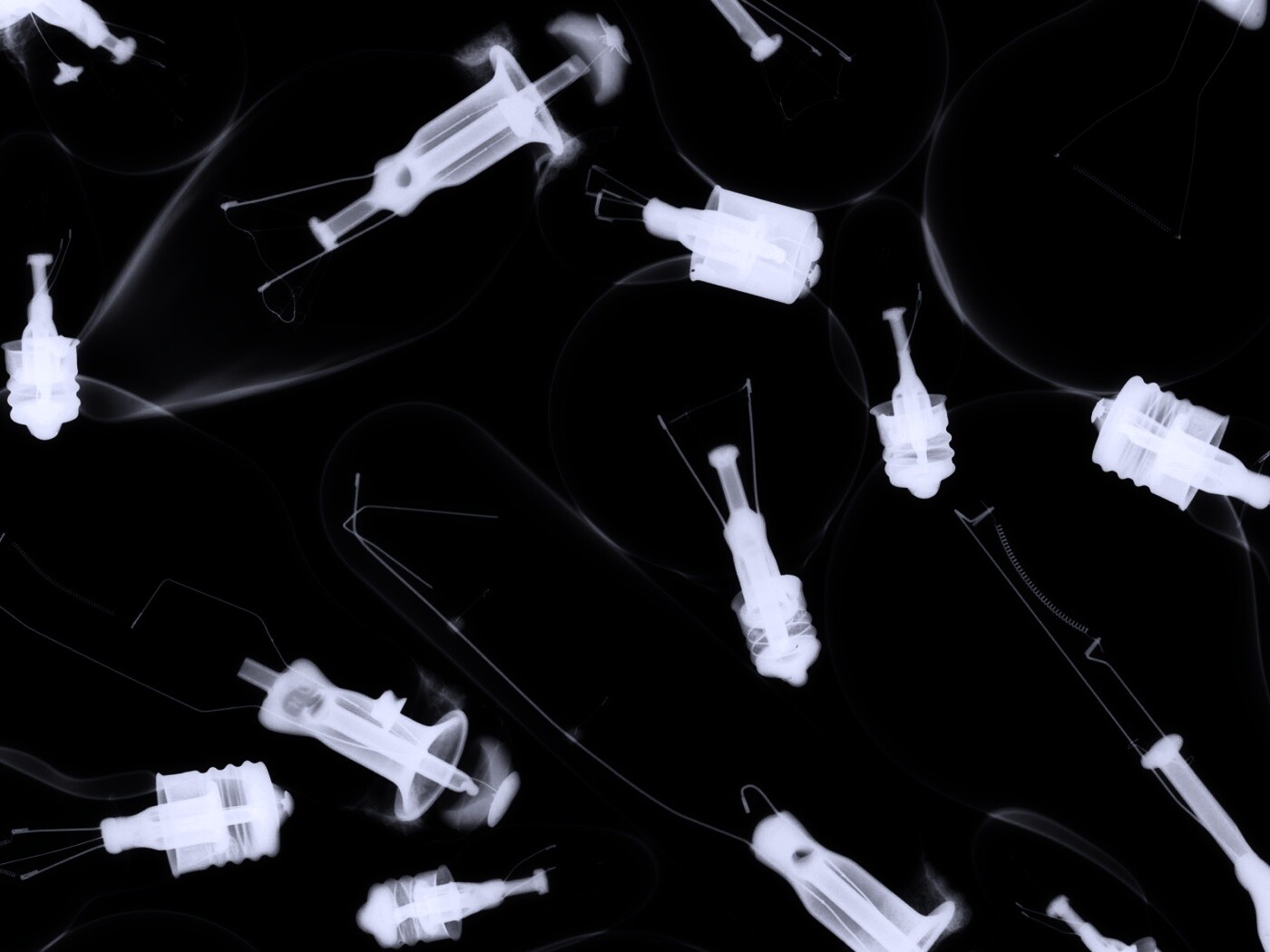 Лампочки под рентгеном обои