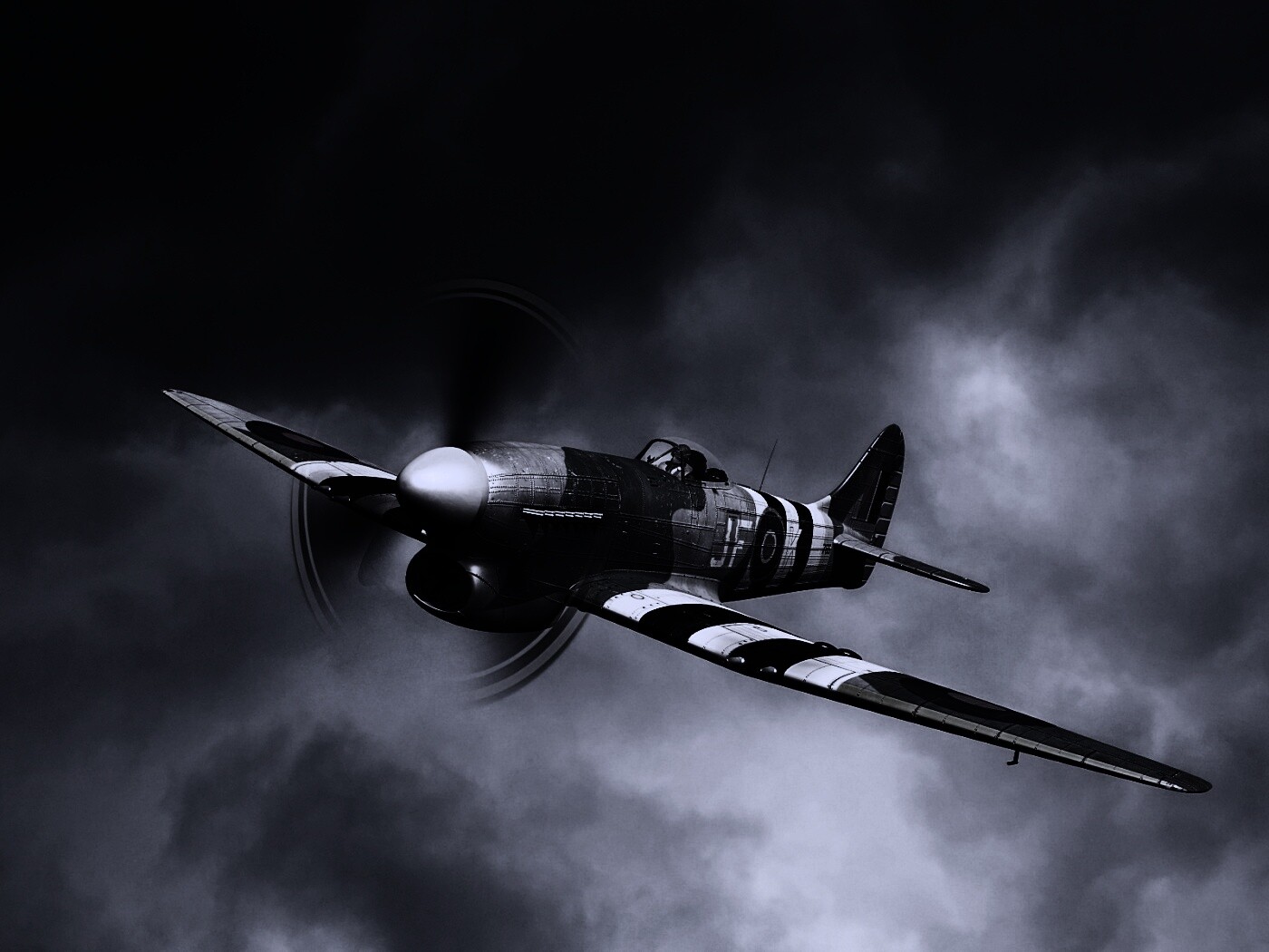 Истребитель времён Второй Мировой Войны обои