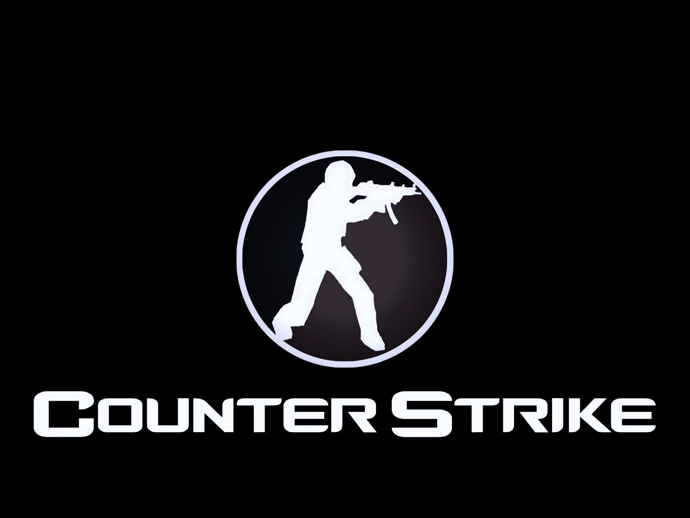 Логотип Counter Strike на черном фоне обои