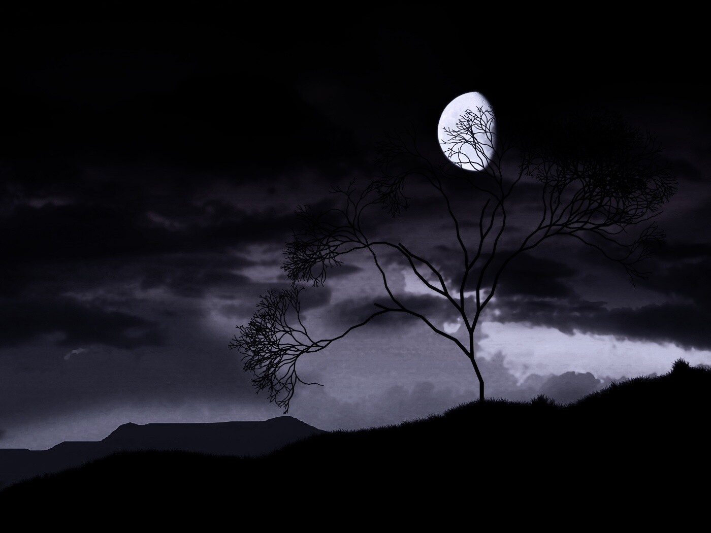 Фиолетовые небеса обои