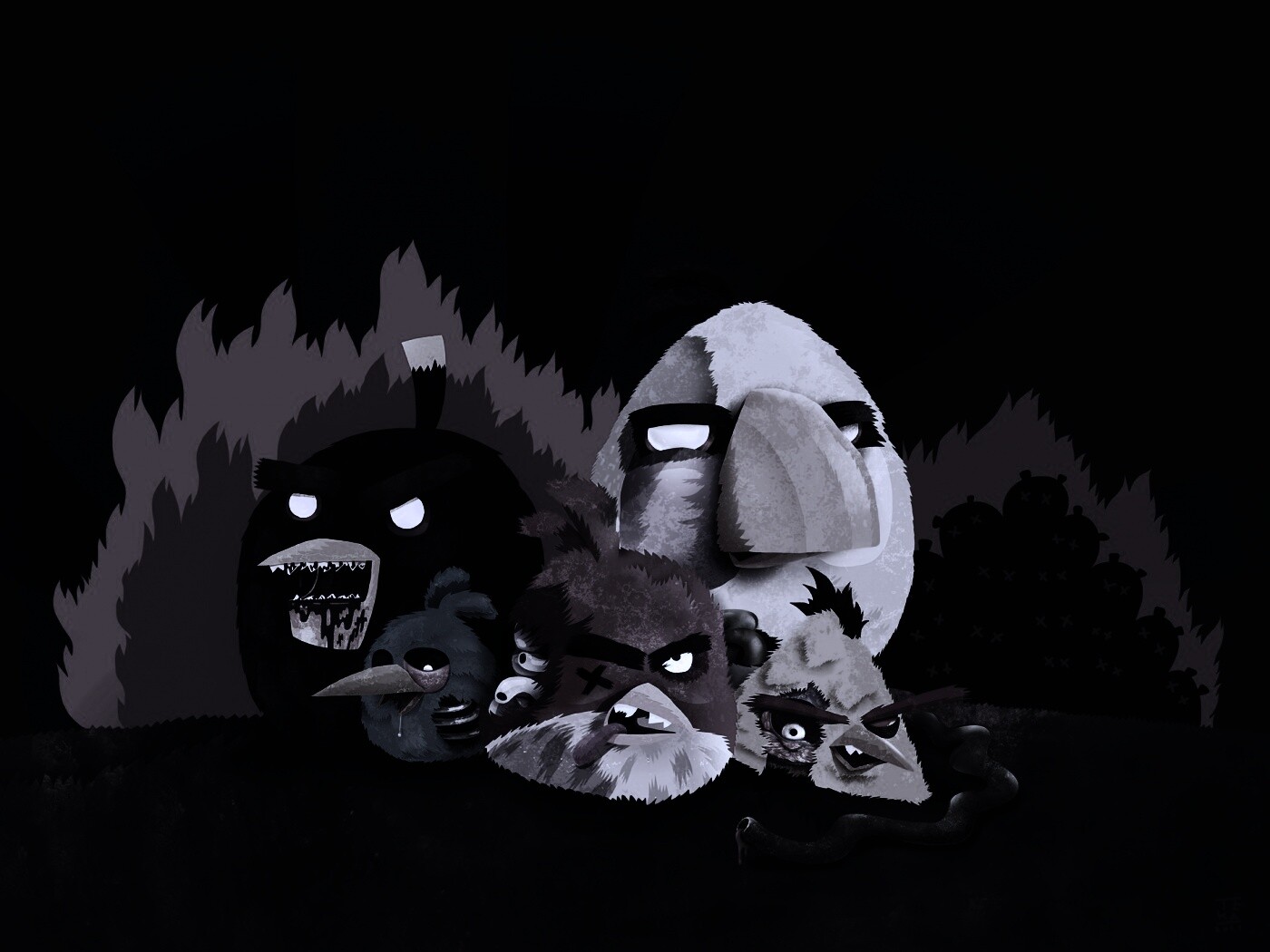 Angry Zombie Birds обои