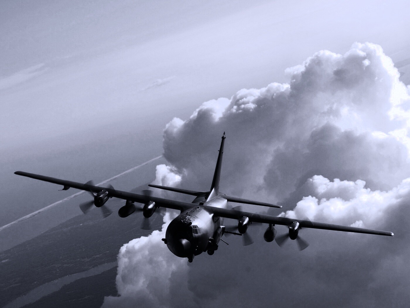 Самолет АС-130 обои