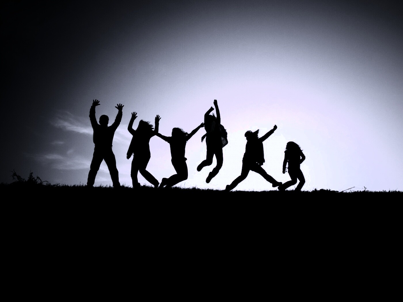 Силуэты людей обои
