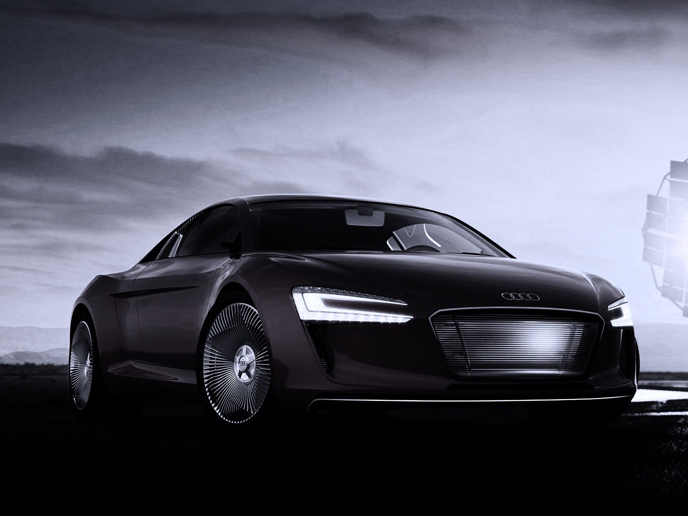 Красный автомобиль Audi обои