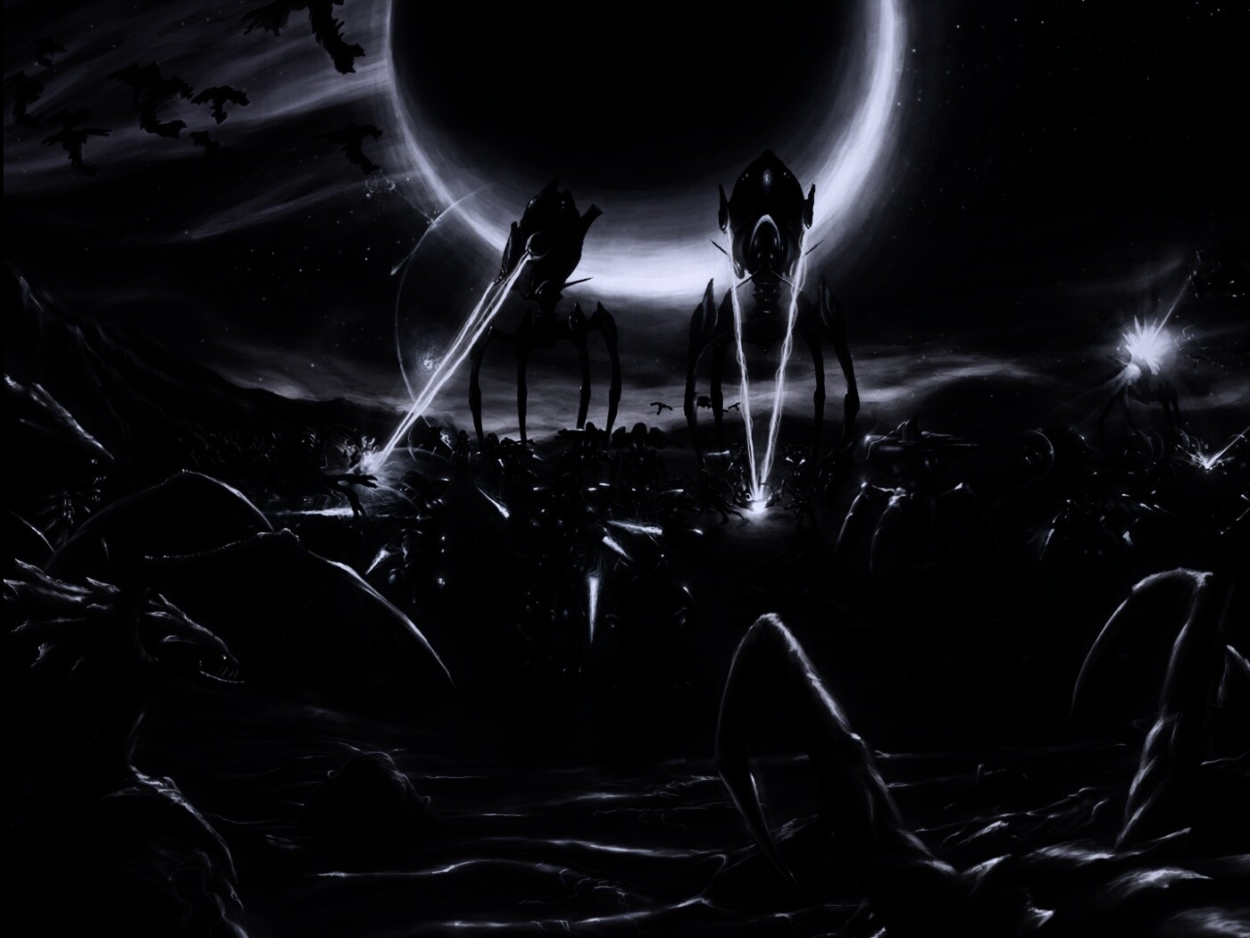 Протосы против зергов обои