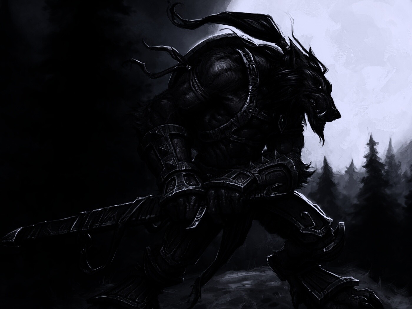 Волк оборотень обои