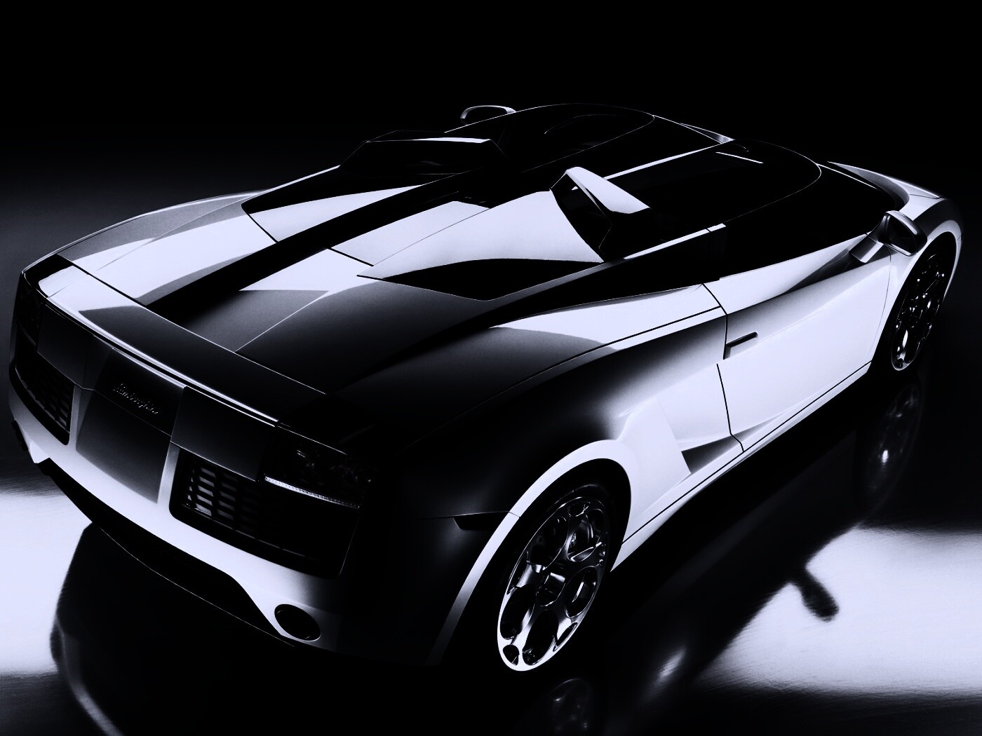 Светло-Серый Lamborghini (Сзади) обои