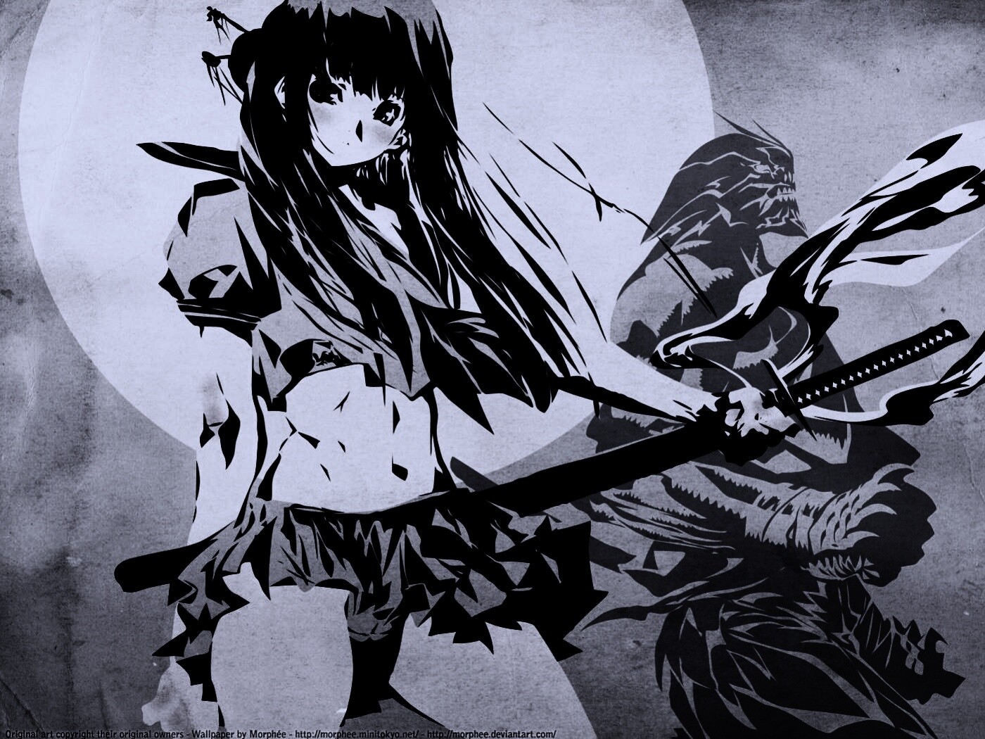 Девушка с мечом обои