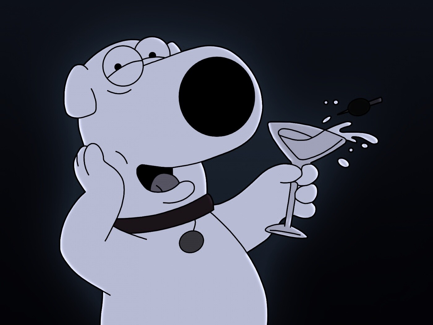 Браян с бокалом мартини обои