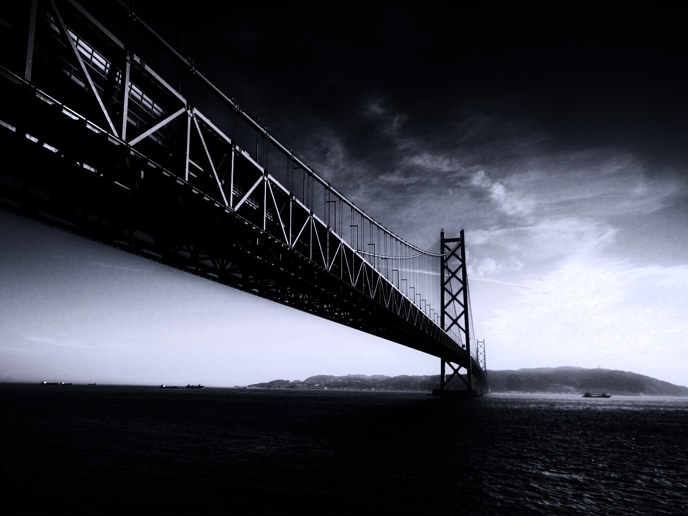 Мост Akashi Kaikyo в Японии обои