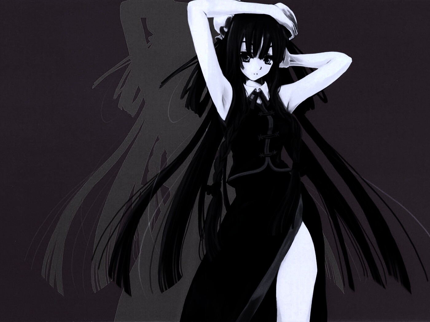 Девушка в чёрном обои