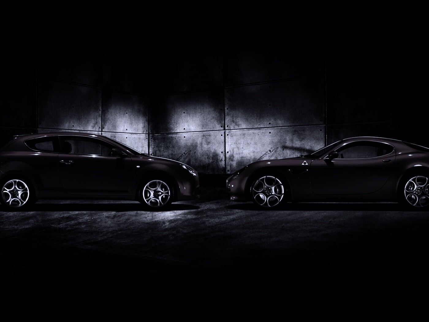 Два альфа ромео с разными кузовами обои