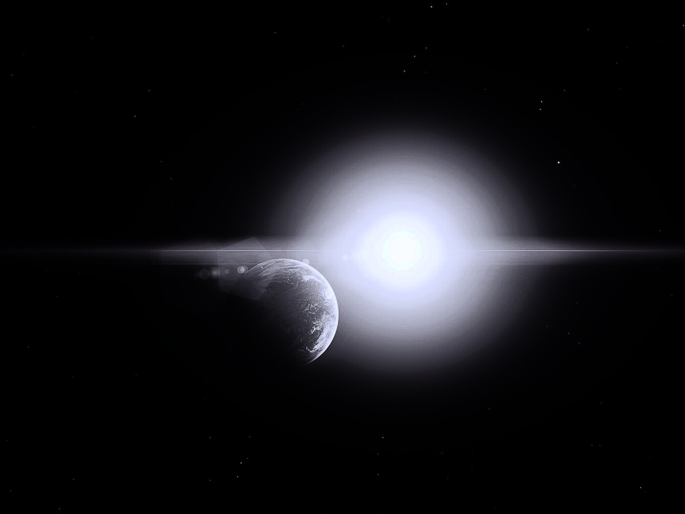 Планета на фоне звезды обои