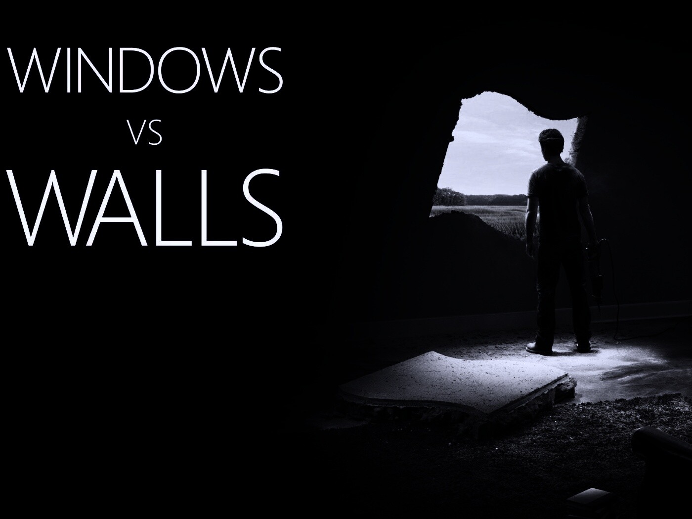 Windows против стен обои