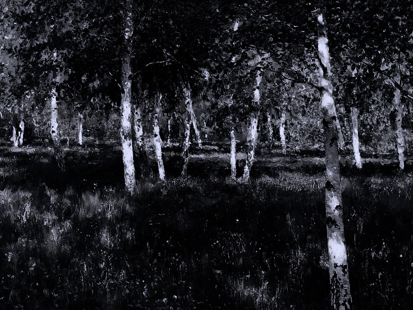 Левитан "Берёзовая роща" обои