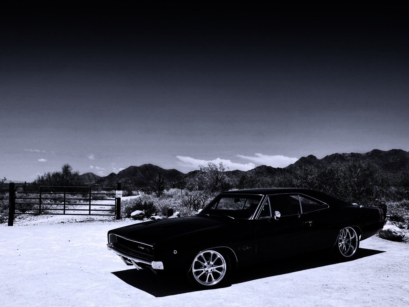 Мускулкар под палящим солнцем обои