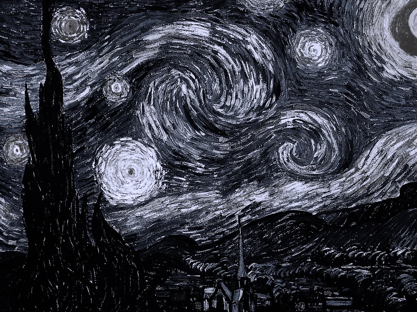 Рисунок города маслом обои