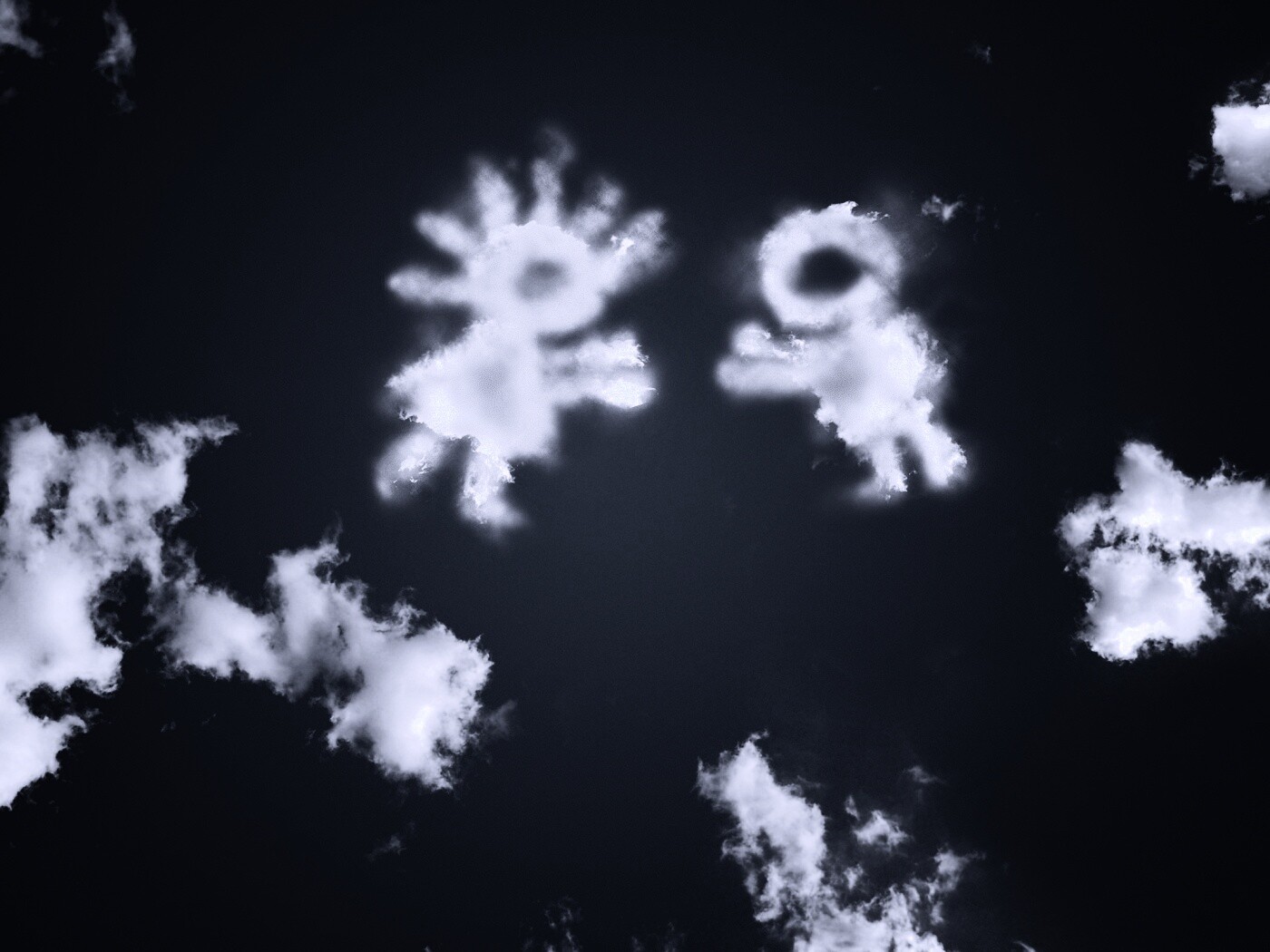 Фигуры из облакоа обои