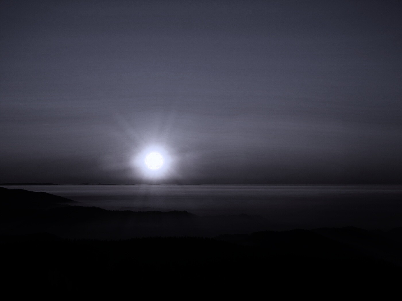 Восход солнца над лесом обои