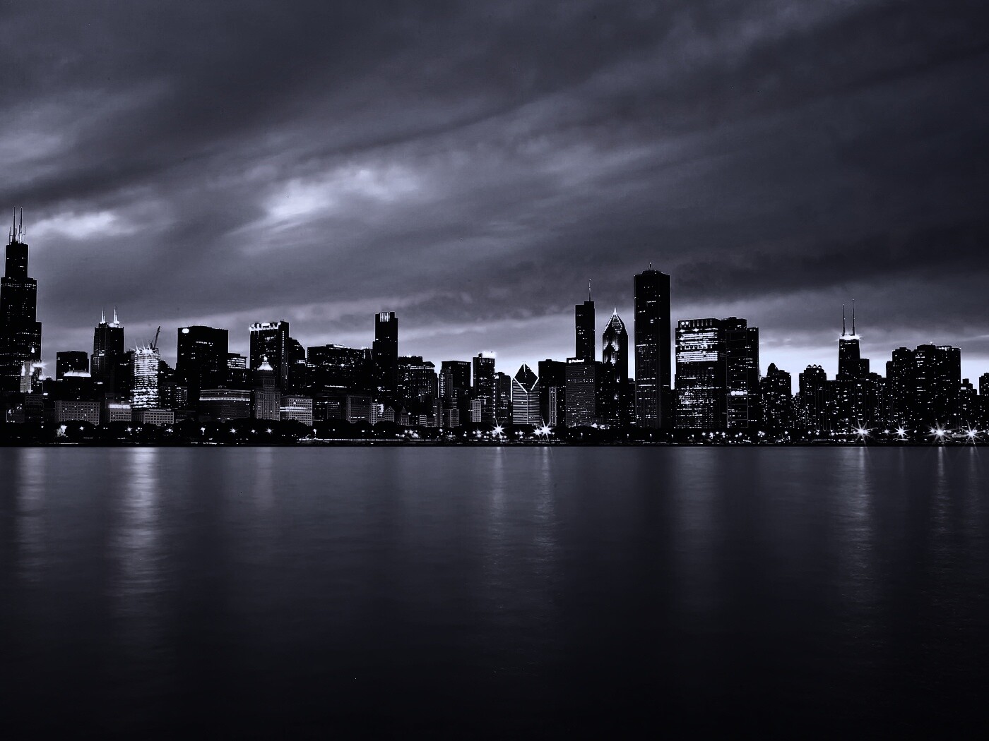 Чикаго с воды обои