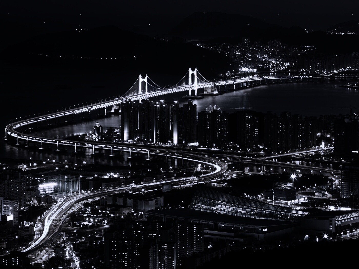 Ночной город обои