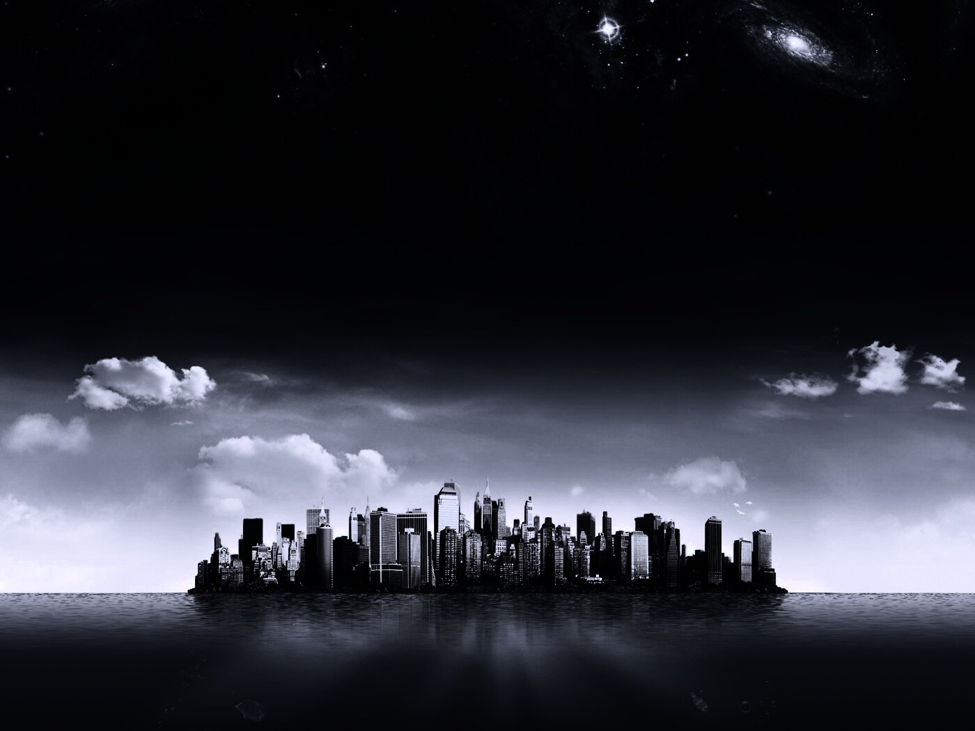 Город на острове обои