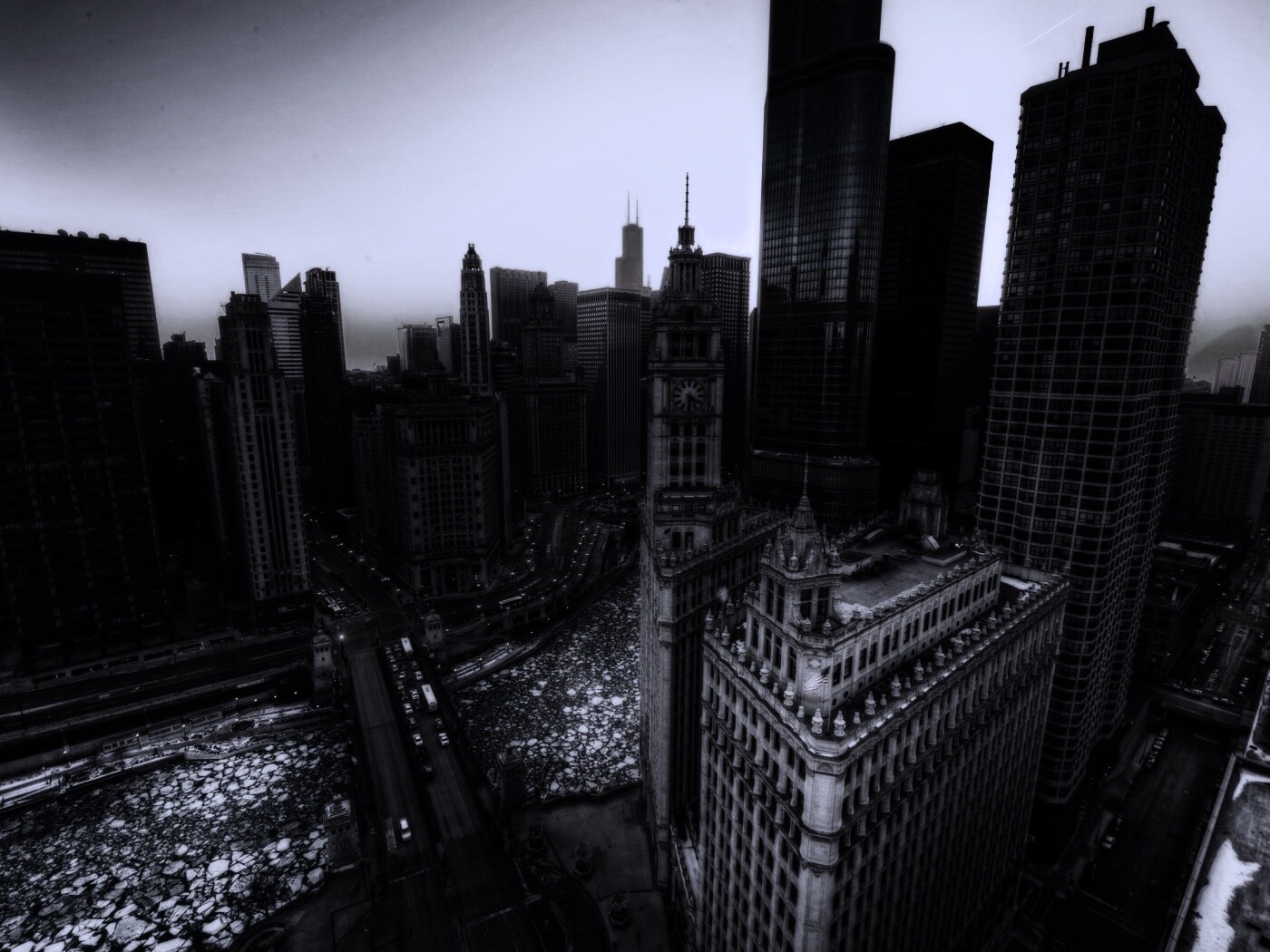 Вид на город обои