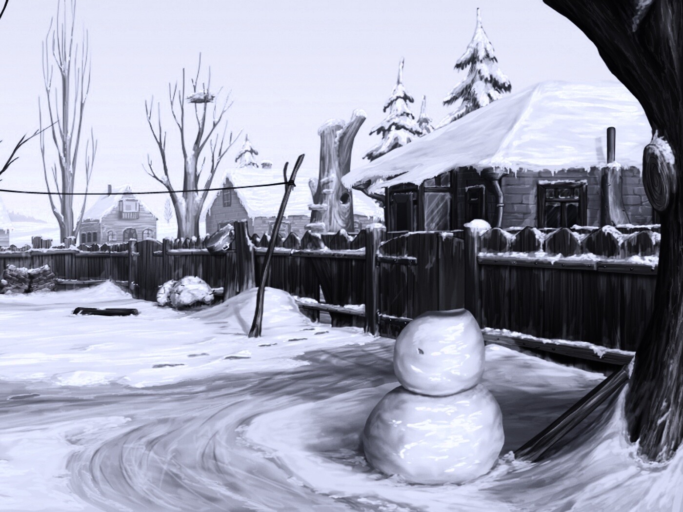 Снеговик обои