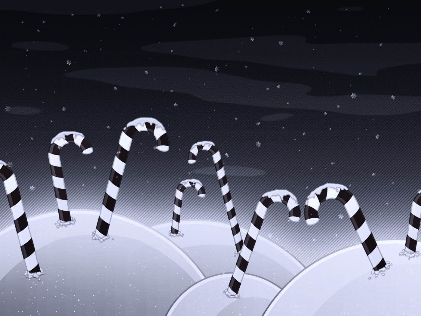 Леденцы в сугробах обои